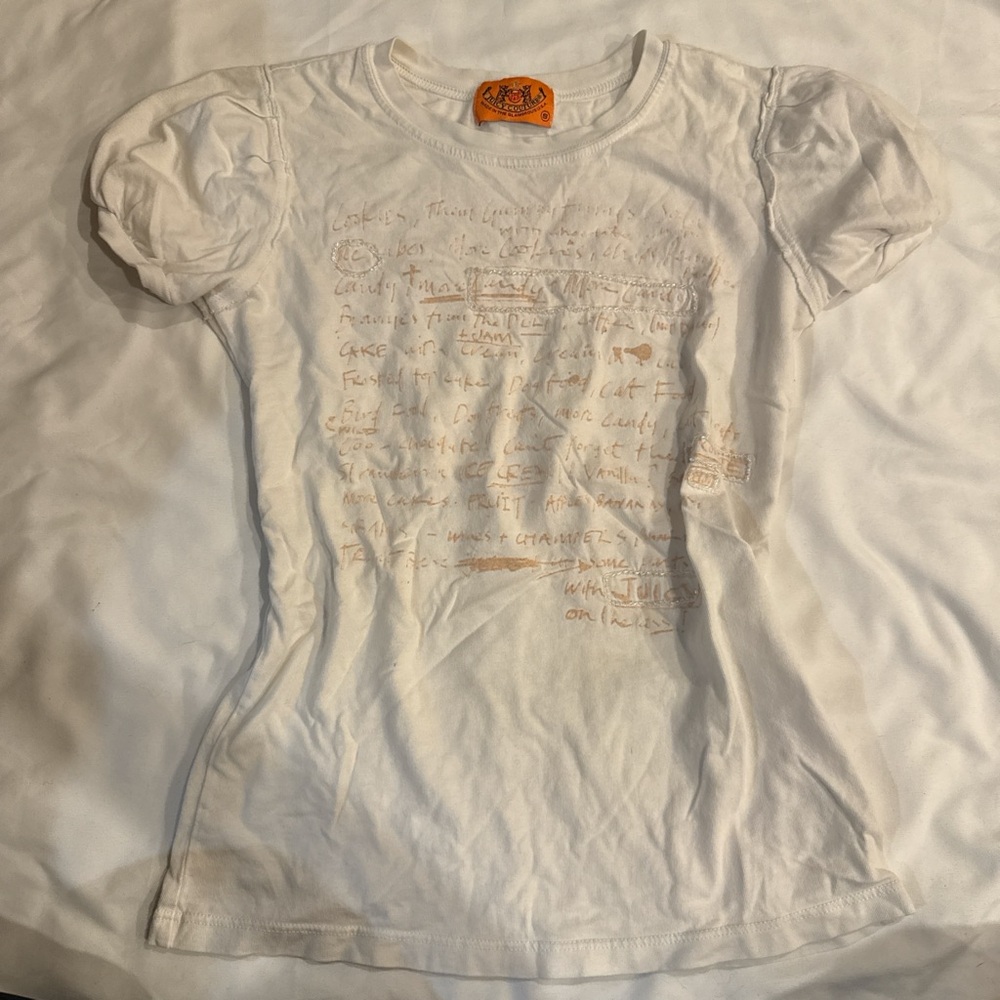 Juicy Couture White Graphic Tee